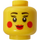 LEGO Geel Ladybird Girl Vlak Hoofd (Verzonken Solid Stud) (3626)