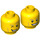 LEGO Yellow Lance with Jet Pack (70324) Minifigure Head (Recessed Solid Stud) (3626 / 23784)