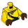 LEGO Yellow Lando Calrissian with Black and Dark Azure Cape and Collar Minifig Torso (973 / 76382)