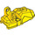 LEGO Geel Groot Figure Foot 3 x 7 x 3 (90661)