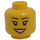 LEGO Geel Lion Princess Hoofd (Verzonken Solid Stud) (3626 / 14536)