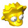 LEGO Jaune Lisa Simpson Tête avec Large Yeux et Bright Rose Arc (20624)