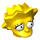 LEGO Keltainen Lisa Simpson Pää jossa Worried Look (16372)