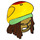 LEGO Gelb Lange Haar mit Dreadlocks mit Gold Batman Cowl mit Gelb Hut (36620)