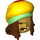 LEGO Gelb Lange Haar mit Dreadlocks mit Gold Batman Cowl mit Gelb Hut (36620)