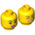 LEGO Amarillo Lucy WyldStyle Minifigura Cabeza (Espiga sólida hueca) (3626 / 65671)