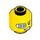 LEGO Gelb Male Astronaut mit Dark Green Helm und Solar Panels Minifigure Kopf (Sicherheitsbolzen) (3274 / 105882)