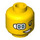 LEGO Gelb Male Astronaut mit Dark Green Helm und Solar Panels Minifigure Kopf (Sicherheitsbolzen) (3274 / 105882)
