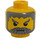 LEGO Yellow Male Head with Beard and Hair (Safety Stud) (3626 / 44748)