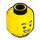 LEGO Giallo Maschio Testa con Lopsided Sorriso e Doppio Chin (Perno solido incassato) (3626 / 38476)