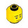 LEGO Gelb Male passenger Minifigure Kopf (Einbau-Vollbolzen) (3274 / 103223)