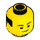 LEGO Giallo Maschio con Mountain Maglietta Minifigure Testa (Perno solido incassato) (3626 / 98550)