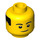 LEGO Yellow Male with Mountain Shirt Minifigure Head (Recessed Solid Stud) (3626 / 98550)