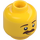 LEGO Yellow Man in Hawaiian Shirt Minifigure Head (Recessed Solid Stud) (3626 / 38686)