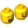 LEGO Yellow Man in Hawaiian Shirt Minifigure Head (Recessed Solid Stud) (3626 / 38686)