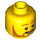 LEGO Yellow Man with Suit Jacket with Shirt and Waiscoat Minifigure Head (Recessed Solid Stud) (3626 / 84555)