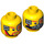 LEGO Geel Max Solarflare Hoofd (Verzonken Solid Stud) (14431)