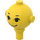 LEGO Yellow Maxifig Head with Smile and Eyebrows