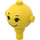 LEGO Yellow Maxifig Head with Smile and Eyebrows