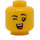 LEGO Geel Mei Minifigure Hoofd (Verzonken Solid Stud) (3626 / 76822)