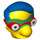 LEGO Yellow Milhouse as Fallout Boy Minifig Head (20625)
