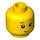 LEGO Gelb Minifig Kopf mit Schwarz Eyelashes, Brown Eyebrows, Freckles Muster (Einbau-Vollbolzen) (20393 / 30973)
