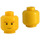 LEGO Gelb Minifigur Kopf mit Braun Eyebrows (Sicherheitsnoppe) (3626 / 83799)