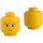 LEGO Yellow Minifig Head with Brown Eyebrows (Safety Stud) (3626 / 83799)