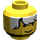 LEGO Gelb Minifig Kopf mit Ice Planet Messy Weiß Haar (Sicherheitsbolzen) (3626)