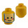 LEGO Yellow Minifig Head with Islander White/Blue Painted Face (Safety Stud) (3626)