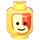 LEGO Yellow Minifig Head with Islander White/Red Painted Face (Safety Stud) (3626)