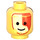 LEGO Gelb Minifig Kopf mit Islander Weiß/rot Painted Gesicht (Sicherheitsbolzen) (3626)