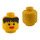 LEGO Gul Minifigur Hode med Messy Hår Kvinne (Sikkerhetsknott) (3626)