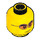 LEGO Amarillo Minifigura Cabeza con Naranja Gafas de sol y Smirk (Espiga de seguridad) (45936 / 50958)