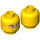 LEGO Gelb Minifig Kopf mit Orange Sunglasses und Smirk (Sicherheitsbolzen) (45936 / 50958)