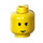 LEGO Amarillo Minifigura Cabeza con Pequeño Negro Eyebrows (Espiga de seguridad) (3626)