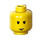 LEGO Yellow Minifig Head with Small Black Eyebrows (Safety Stud) (3626)