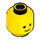 LEGO Gelb Minifig Kopf mit Standard Grinsen (Einbau-Vollbolzen) (9336 / 55368)