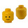 LEGO Jaune Minifigurine Tête avec Standard Sourire (Clou de sécurité) (55368 / 55438)