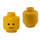 LEGO Jaune Minifig Diriger avec Standard Sourire (Goujon de sécurité) (55368 / 55438)