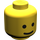 LEGO Jaune Minifig Diriger avec Standard Sourire (Stud solide) (9336 / 55368)