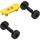 LEGO Geel Minifig Skateboard with Black Wheels