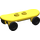 LEGO Yellow Minifig Skateboard with Black Wheels