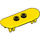 LEGO Yellow Minifig Skateboard with Four Wheel Clips (42511 / 88422)