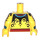 LEGO Amarillo Minifigura Torso con Cuello y Sixpack de Ancient Warrior (973)