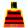 LEGO Amarillo Minifigura Torso sin brazos con Pirata Striped Camisa y Marrón Correa (973)