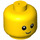 LEGO Yellow Minifigure Baby Head with Neck (26556 / 35666)