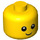 LEGO Amarillo Minifigura Bebé Cabeza sin cuello (24581 / 26556)