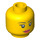 LEGO Yellow Minifigure Female Head with Pink Lips (Recessed Solid Stud) (10261 / 14927)