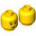 LEGO Gelb Minifigure Female Kopf mit roten Lippen (vertiefter massiver Bolzen) (10261 / 14927)